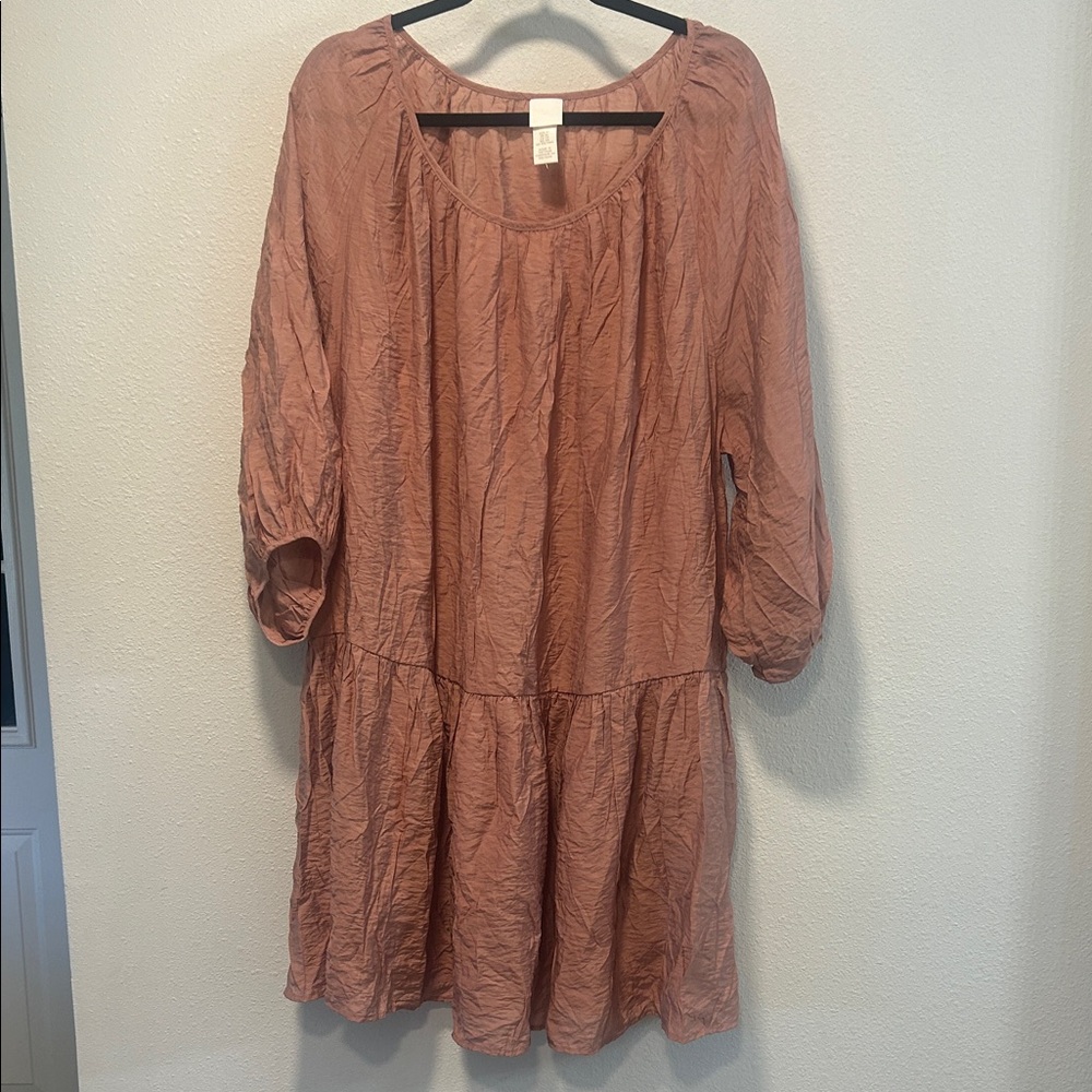 Women's H&M Blush Pink Drop Waist Dress